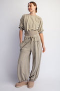 The Noelle Pants - Light Sage