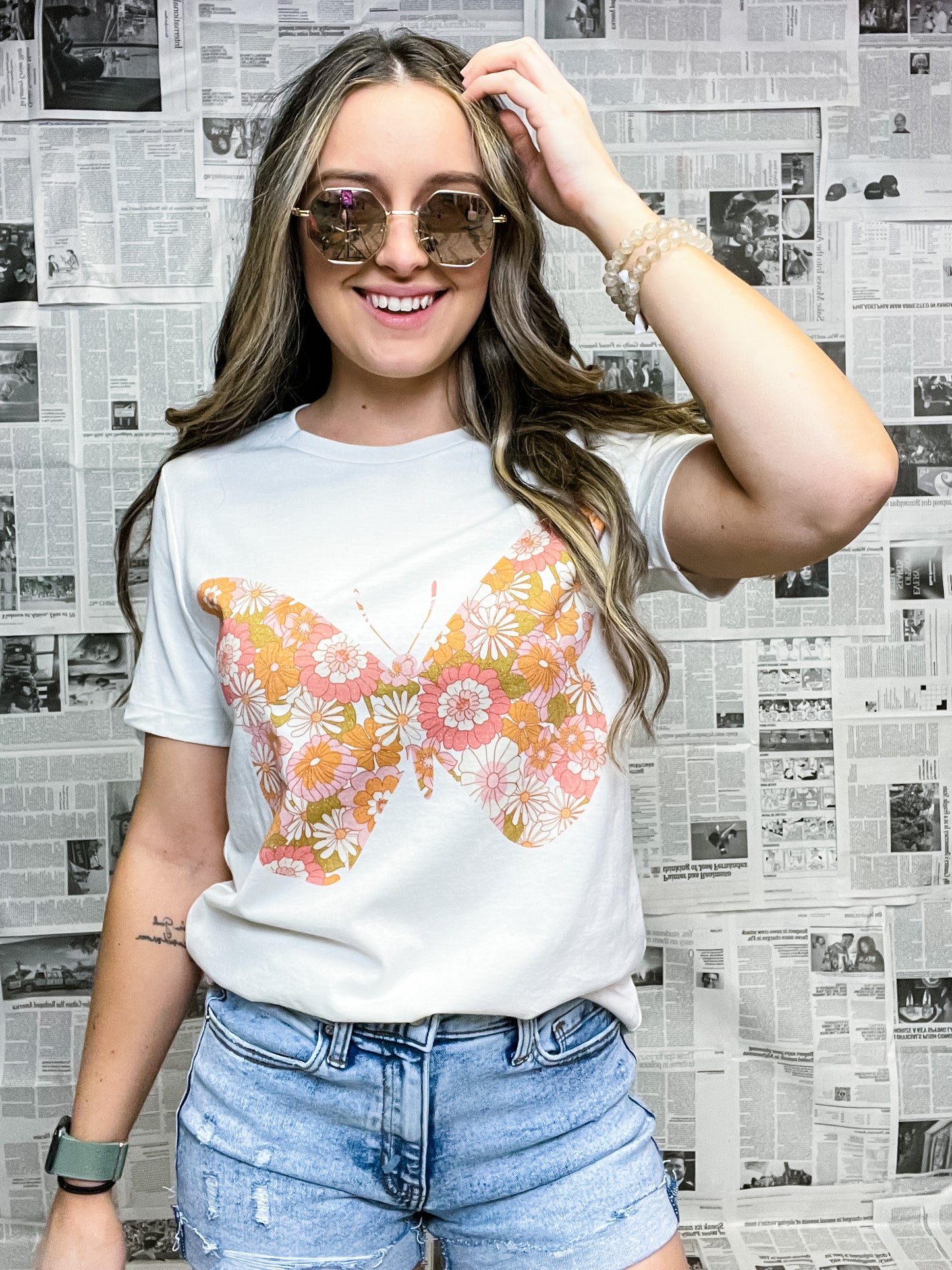 The Vintage Butterfly Graphic Tee